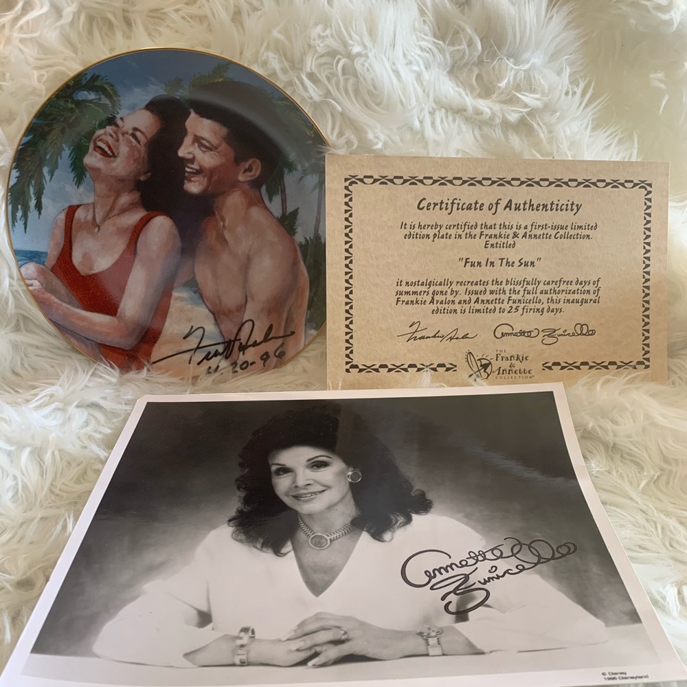 Signed Frankie & Annette Decorative Plate